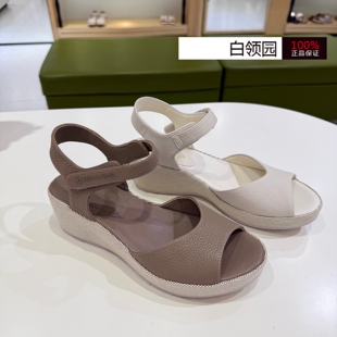 Natursun娜冉~专柜2026春夏简约百搭休闲坡跟凉鞋女N26305316