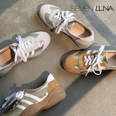 SEVENLUNA复古平底德训鞋阿甘鞋