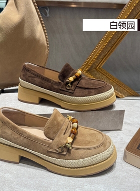 LE SAUNDA莱尔斯丹专柜正品2025秋冬流浪诗篇乐福鞋单鞋女6T44001