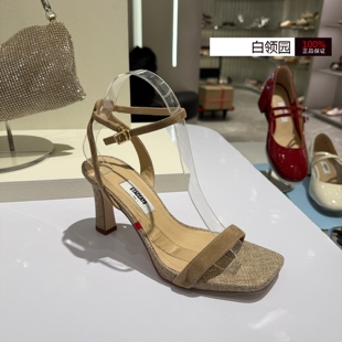 气质一字带高跟凉鞋 Staccato思加图 法式 2026夏季 女EWA07 专柜正品