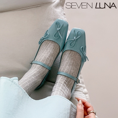 SEVEN LUNA国内正品~2026春季一字带蝴蝶结玛丽珍鞋单鞋女SLFD132