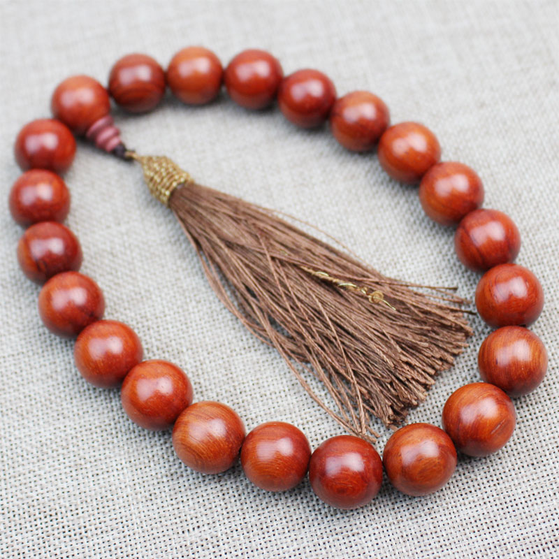 个性巴西红花梨手串佛珠念珠车挂