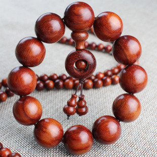 厂家批发红花梨木手串2.0檀木手链红木佛珠108颗男女情侣饰品文玩