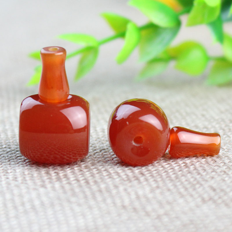 天然红玛瑙三通diy菩提佛珠手链配件藏式红玛瑙三通佛头厂家直批
