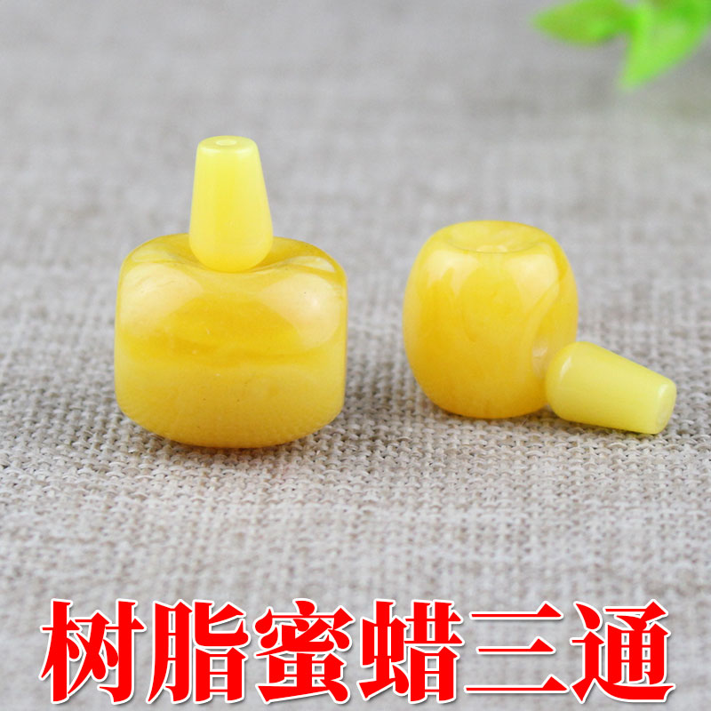 厂家直销树脂蜜蜡三通佛头佛塔diy饰品佛珠念珠菩提星月金刚配件
