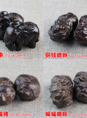 厂家直销皮黑皮灰貔貅模式手把件