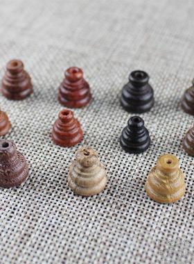 天然檀木佛头实木佛塔佛帽DIY手串佛珠饰品配件小葫芦头红檀黑檀