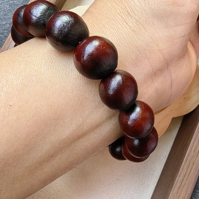 暗红飘红无患子手串天然佛珠菩提籽男女礼物文玩手链随机发福利款