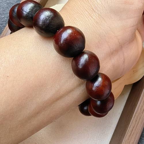 暗红飘红无患子手串天然佛珠菩提籽男女礼物文玩手链随机发福利款