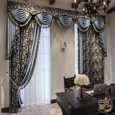 法式复古窗帘卧室客厅高遮光
