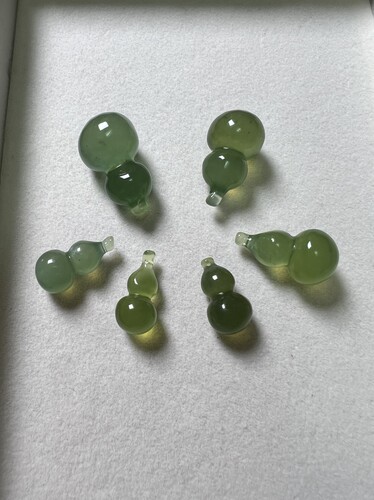 天然岫玉葫芦吊坠孔配件多样性随机一个
