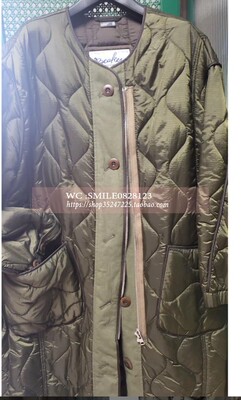 【VOVOSHOP】韩国代购 BEAKERORI 2032秋冬卡其色车缝线无领宽松