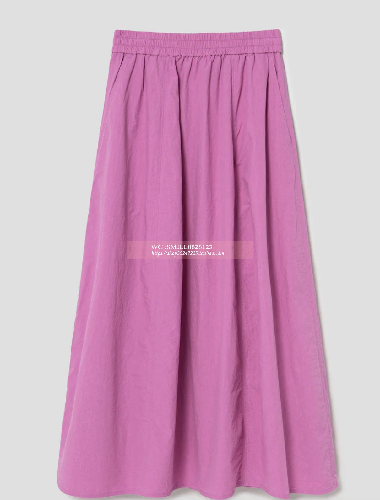 【VOVOSHOP】韩国代购 BEAKER24SS 粉色长款束腰连衣裙