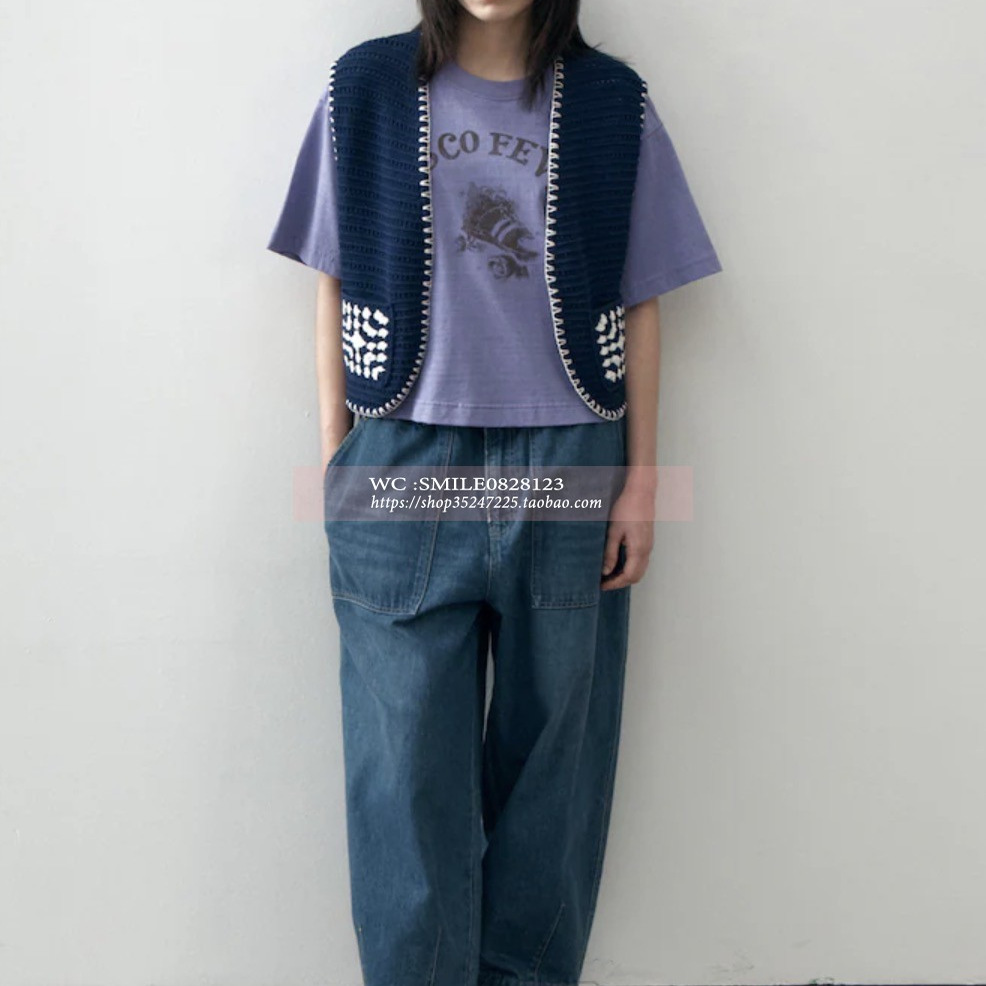 【VOVOSHOP】BEAKER 25SS 韩国代购  Crochet Full OpenKnitVest