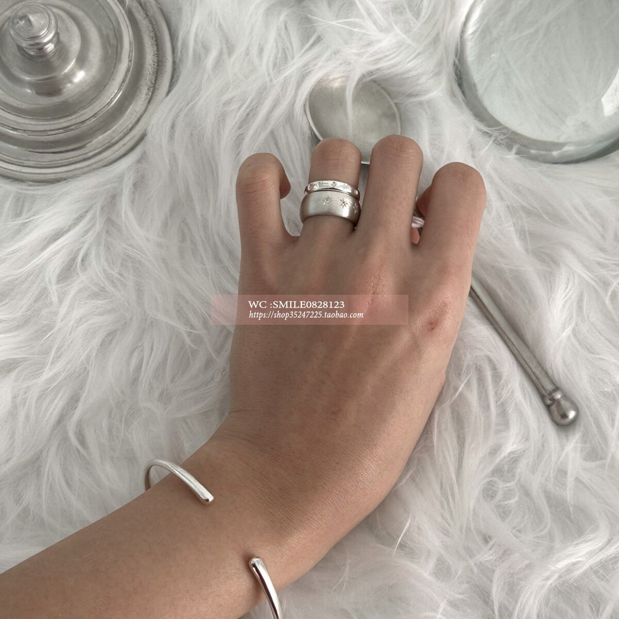 【VOVOSHOP】韩国代购  LOVE OF THE BUSH 银色戒指