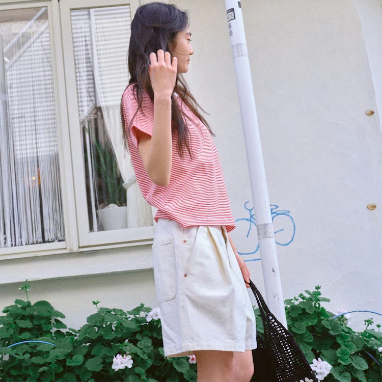 【VOVOSHOP】BEAKER25SS 韩国代购 2两色短款宽松水洗 牛仔短裤。