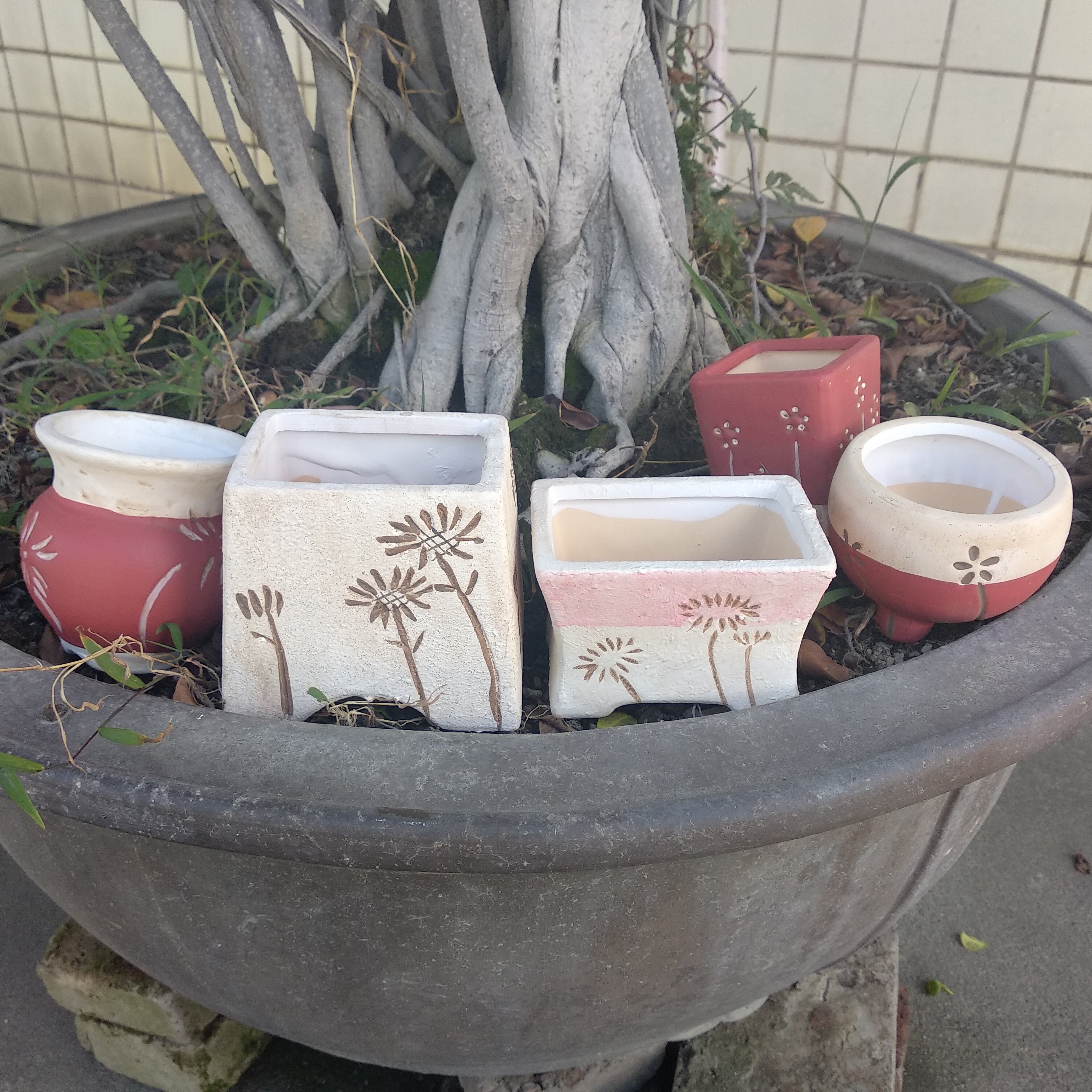 红陶花盆透气吸水粗陶素烧北欧式