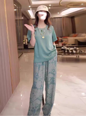 2025年夏季新款绿色圆领两件套