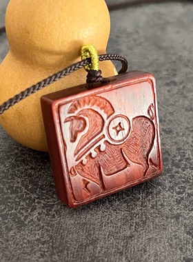 纯手工雕刻印度小叶紫檀项链