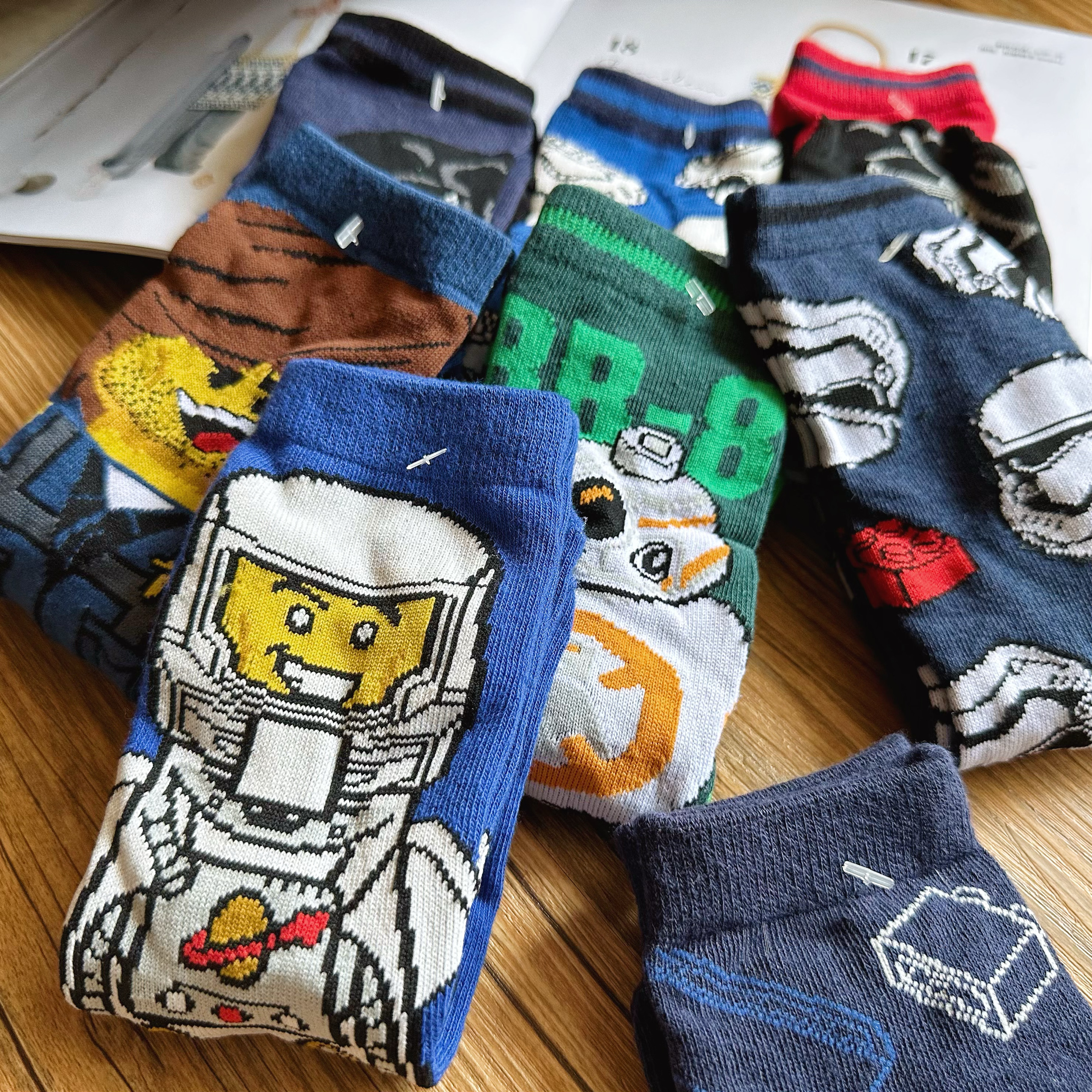 7-9岁清仓外贸出口帅气积木人卡通英雄联盟系列学生党袜中筒棉袜