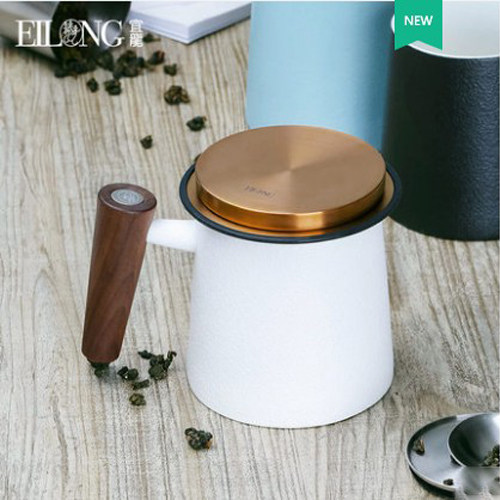 台湾宜龙茶具陶瓷不锈钢马克杯