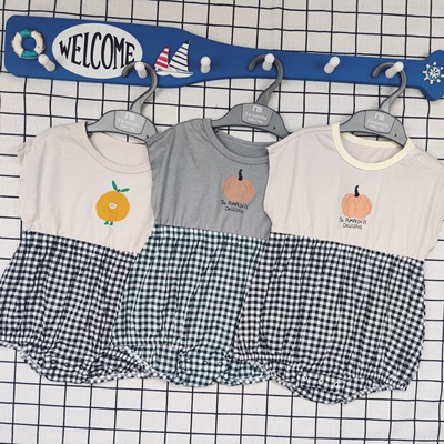 婴儿短袖夏季包屁哈衣