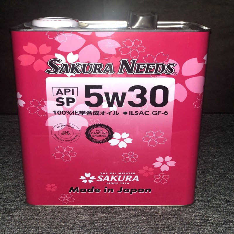 日本原装进口樱花易道全合成润滑油发动机汽车机油 sn 5w30 4l