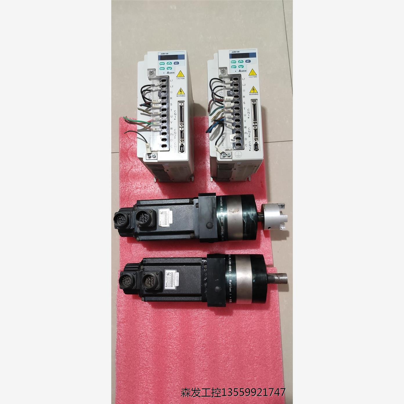 拆机台达驱动器带伺服电机正套，AC  SERV0  M0T0