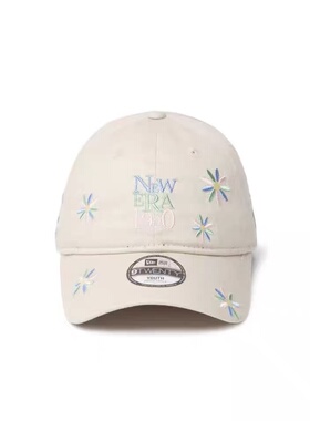 NEWERA纽亦华棒球帽青少年款五彩花卉刺绣童帽小头围小清新男女帽