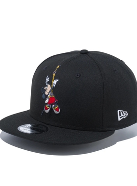 New Era迪士尼联名春季米奇极限攀岩卡通调节情侣宽檐圆顶棒球帽