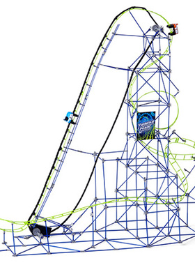 Discovery Kids手工装配过山车套装轨道电动车电赛车玩具6000100