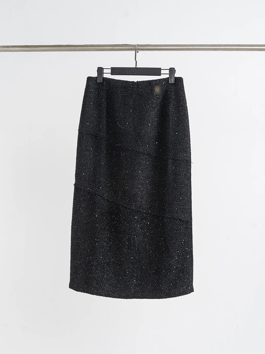 优雅高级  羊毛粗花呢半身裙 舒适百搭 复古优雅又高级