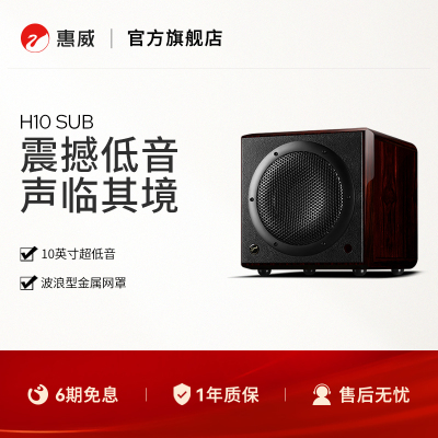 Hivi/惠威H10SUB电脑有源多媒体家庭影院音响大口径低音炮音箱