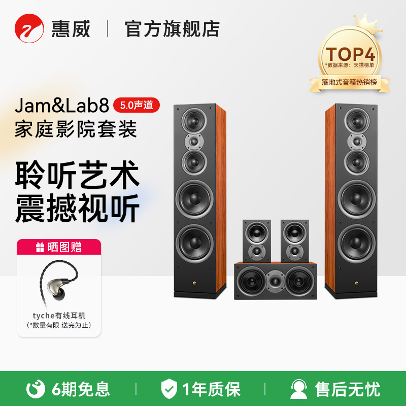 HiVi惠威Jam&Lab8家庭影院5.0音响套装客厅音箱HiFi落地音响
