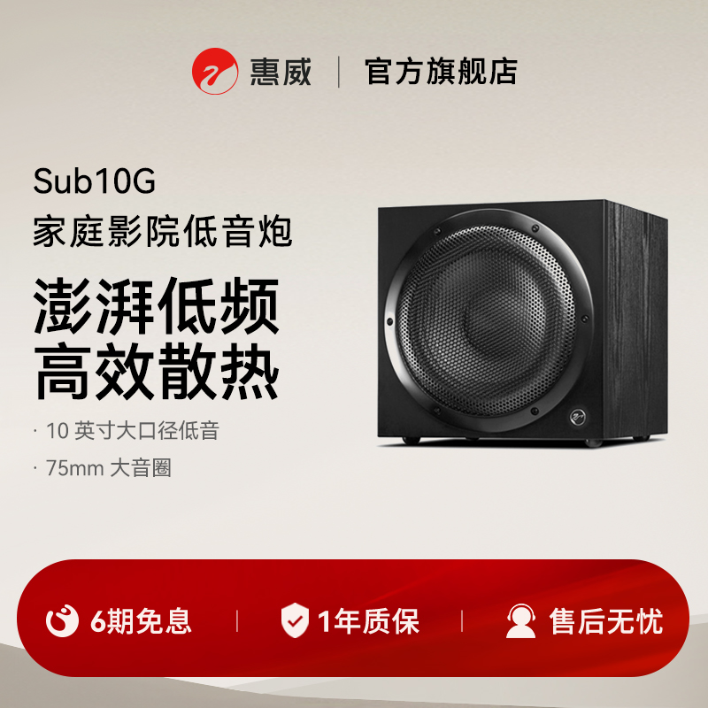 Hivi/惠威Sub10G低音炮家庭影院有源超低音家用音响10英寸音箱