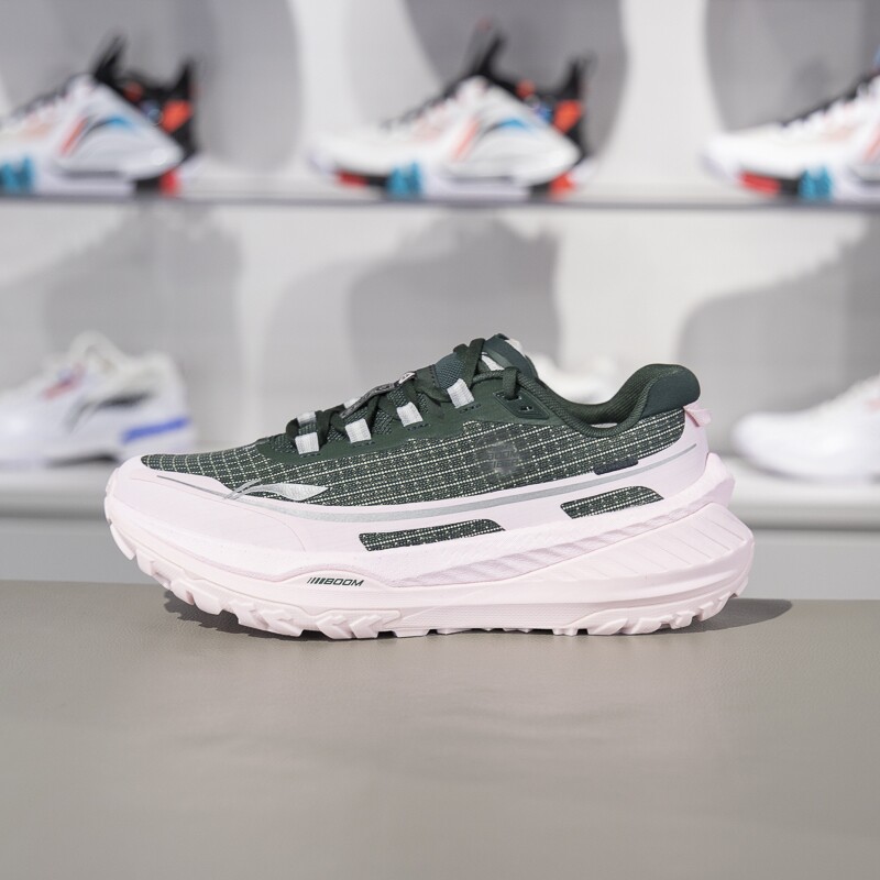 李宁 的卢 V2越野跑鞋2024冬季新品女子䨻丝高回弹运动鞋ARNU010