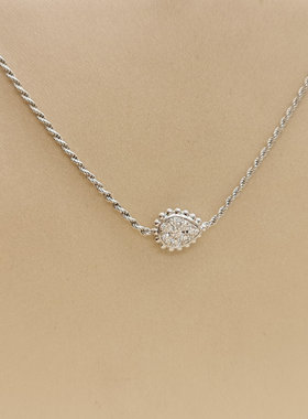 二手正品Boucheron宝诗龙18k白金水滴满钻女款钻石手链
