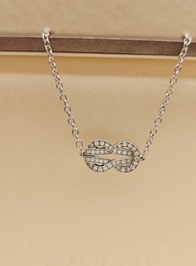 二手正品Fred斐登中号18K白金8字扣满钻女款钻石手链