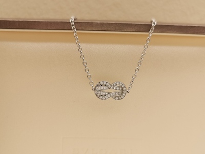 二手正品Fred斐登中号18K白金8字扣满钻女款钻石手链