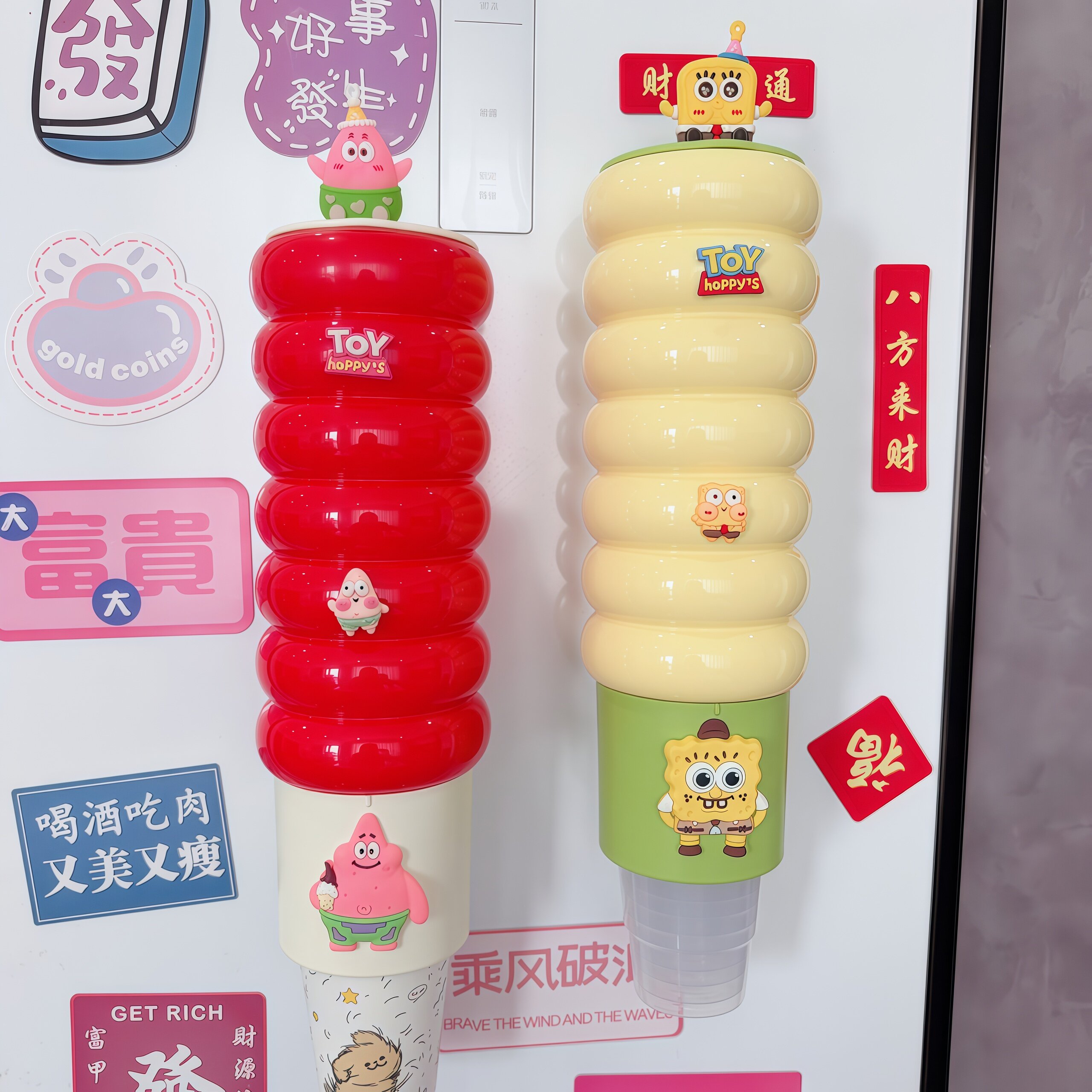 磁吸一次性杯子取杯器饮水机水杯家用壁挂免打孔收纳纸杯架取杯架图片