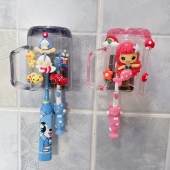 儿童刷牙杯子漱口杯壁挂式 免打孔牙刷置物架女宝宝男孩牙缸牙具杯