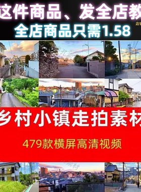 国外小镇乡村街道素材