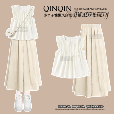 2026女童夏季裙裤阔腿裤套装