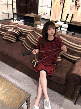 LANGBOOM 镇店好货 很难超越 bi入！小香亚麻混纺重工连衣裙