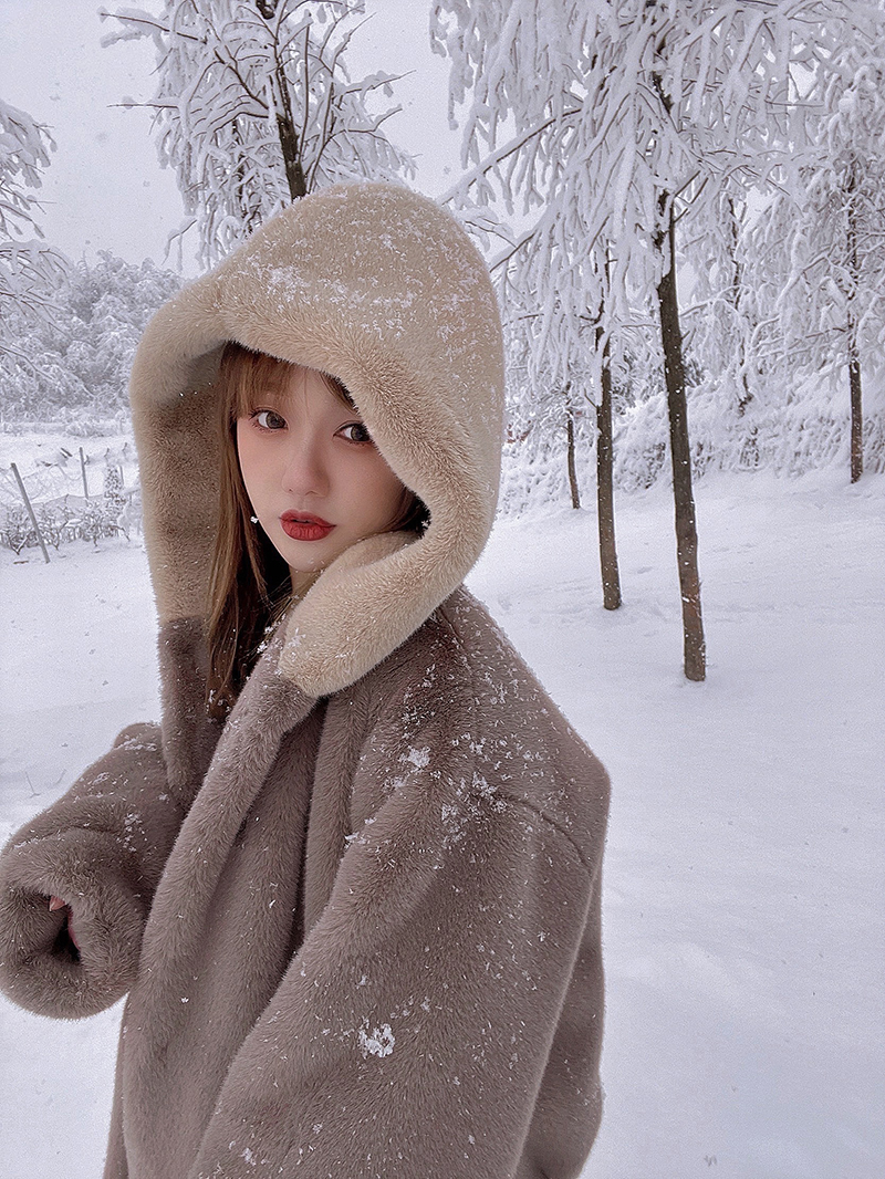 比貂貂还舒服环保皮草外套