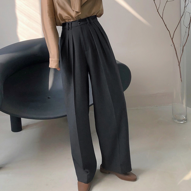 羊毛直筒长裤羊毛直筒秋冬