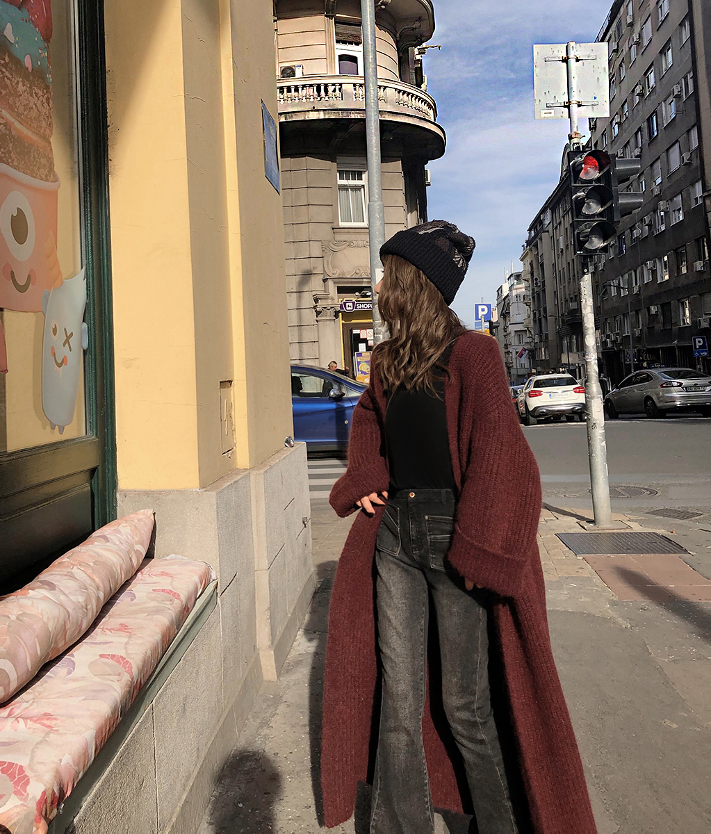 鼎级安哥拉马海高克重毛衣开衫