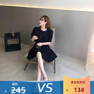 【清仓特价 不退不换 】韩国蕾丝  短袖气质夏女蕾丝衫连衣裙