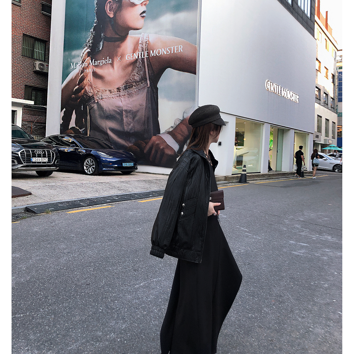 LANGBOOM  狼哥爱爱爱款  重工设计款冷压环保皮休闲宽松皮衣外套