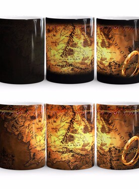 指环王变色马克杯个动漫周边陶瓷情侣咖啡牛奶水杯生日圣诞节礼物